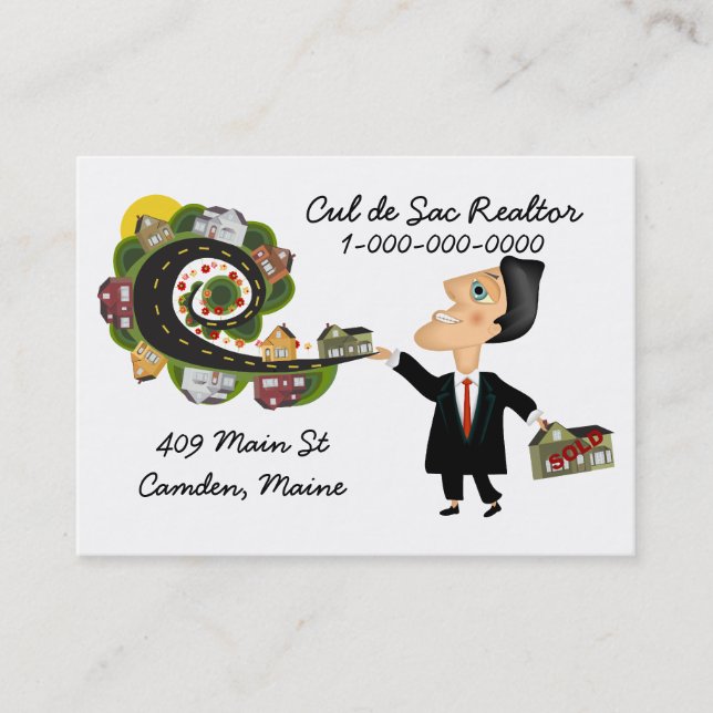 Real Estate Agent Salesman Business Card (Front)