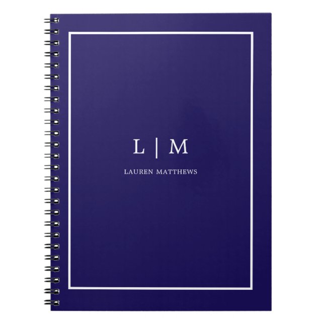 real estate agent simple blue minimalist  notebook (Front)