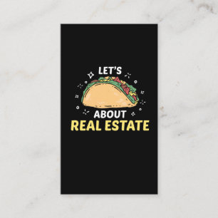 Real Estate Agent Taco Property Broker Foodie Business Card