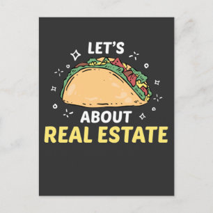 Real Estate Agent Taco Property Broker Foodie Postcard