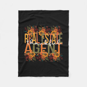Real Estate Agent Thanksgiving Fleece Blanket