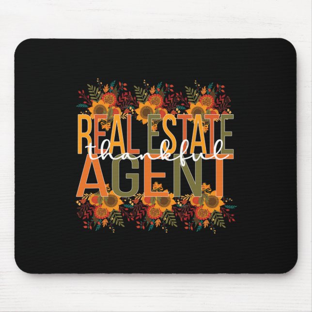 Real Estate Agent Thanksgiving  Mouse Mat (Front)