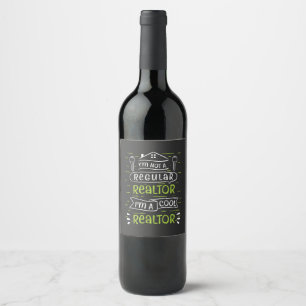 Real Estate Agent Wine Label