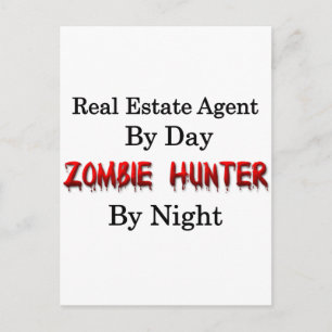 Real Estate Agent/Zombie Hunter Postcard