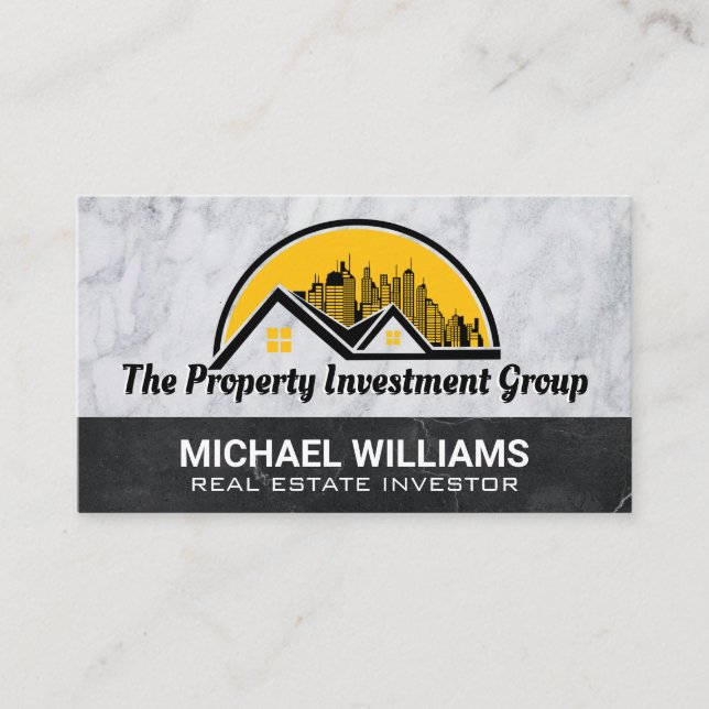 Real Estate and City Logo Business Card (Front)
