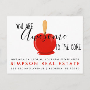 real estate apple scoop referrals  announcement postcard