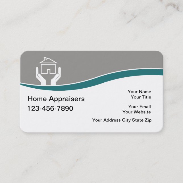 Real Estate Appraiser Business Cards (Front)
