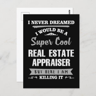 Real Estate Appraiser Killing It Funny Postcard