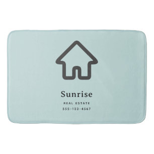 Real Estate Architecture House Icon Business Bath Mat