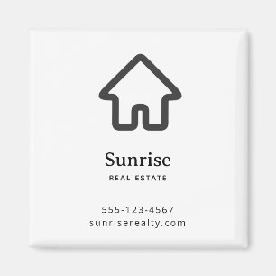 Real Estate Architecture House Icon Business Magnet