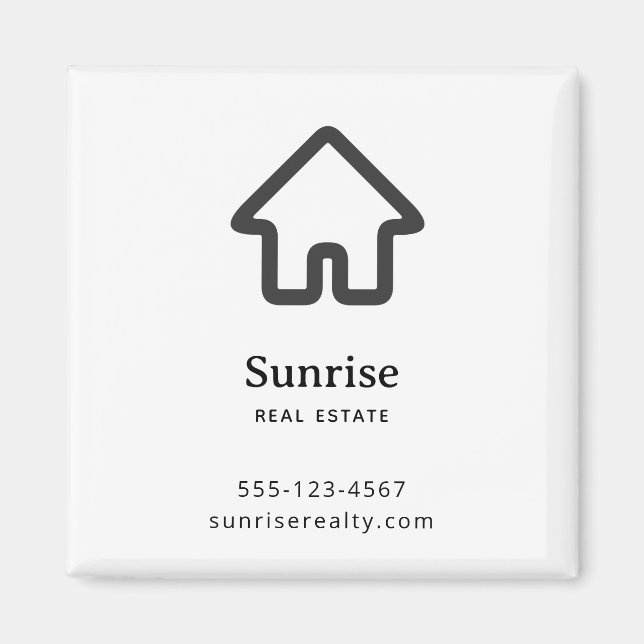 Real Estate Architecture House Icon Business Magnet (Front)