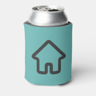 Real Estate Architecture House Icon Can Cooler