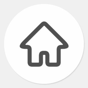 Real Estate Architecture House Icon Classic Round Sticker
