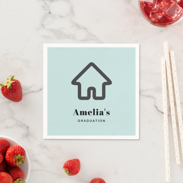 Real Estate Architecture House Icon Graduation Napkin (Insitu)