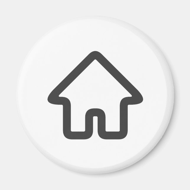 Real Estate Architecture House Icon Magnet (Front)