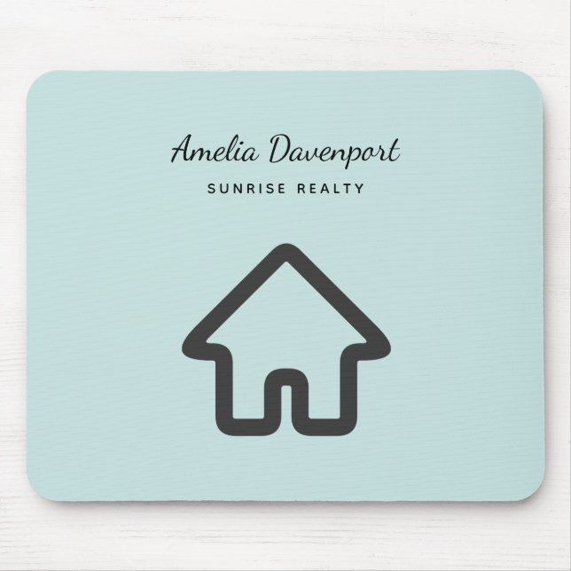Real Estate Architecture House Icon Mouse Mat (Front)