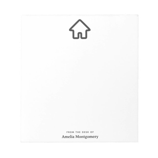 Real Estate Architecture House Icon Notepad (Front)