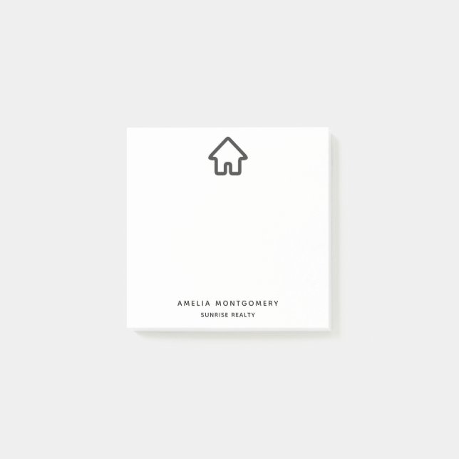 Real Estate Architecture House Icon Post-it Notes (Front)
