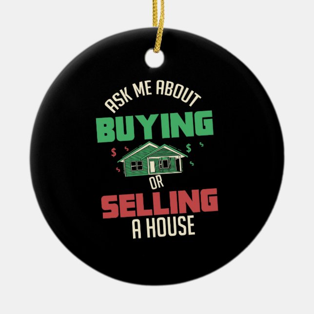 Real Estate - Ask Me Ceramic Tree Decoration (Front)