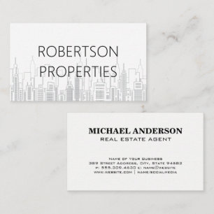 Real Estate Background   Skyline Business Card