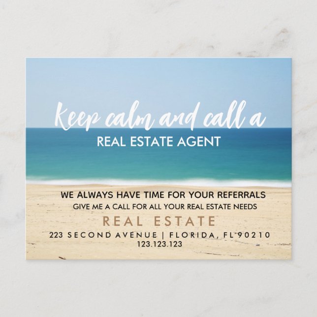 real estate beach Announcement (Front)