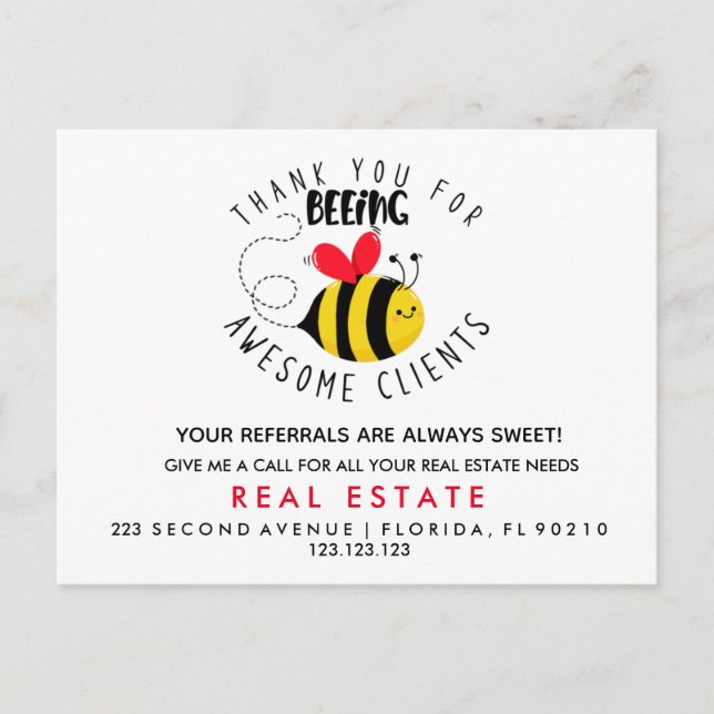 real estate BEE referrals Announcement  (Front)