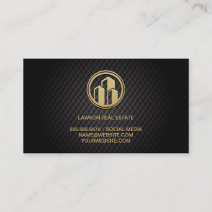 Real Estate   Black Tiling   Golden Icon Appointment Card