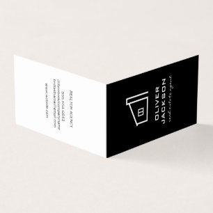 Real Estate Black White Business Card
