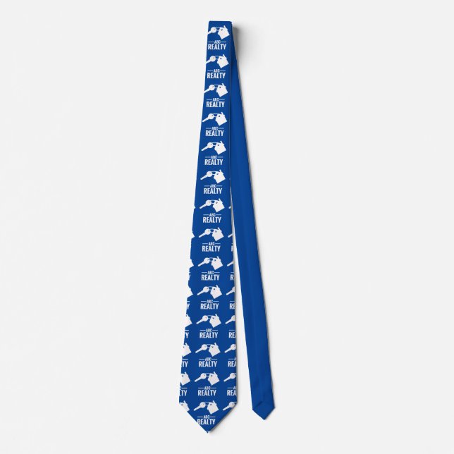 Real Estate Blue Agency Branded Neck Tie (Front)