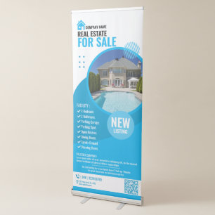 Real Estate - Blue Retractable Banner
