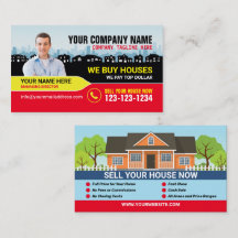 Real estate broker and investor business cards