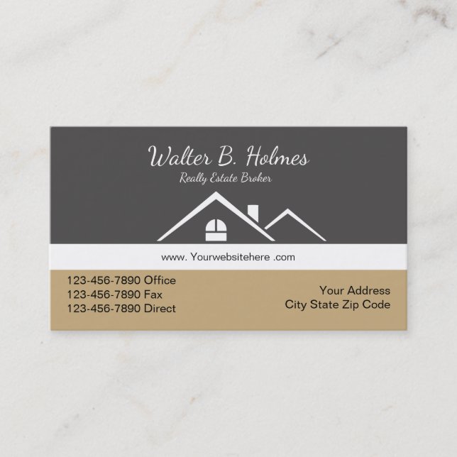 Real Estate Broker Business Card (Front)