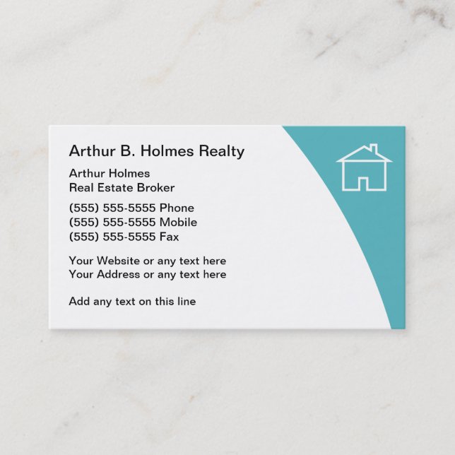 Real Estate Broker Business Cards (Front)