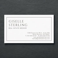 Real Estate Broker Luxury Minimalist Black White