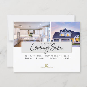 Real Estate Broker Modern Postcard - COMING SOON