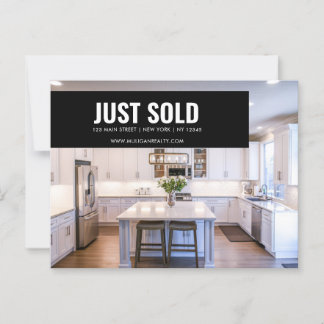 Real Estate Broker Modern Postcard - JUST SOLD