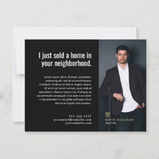 Real Estate Broker Modern Postcard - JUST SOLD