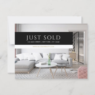 Real Estate Broker Modern Postcard - JUST SOLD