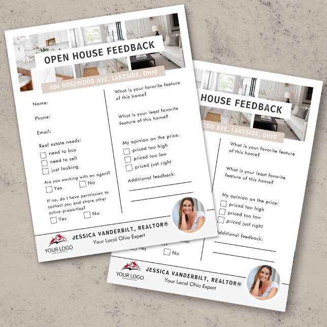 Real Estate Broker Open House Feedback Form Flyer (Creator Uploaded)