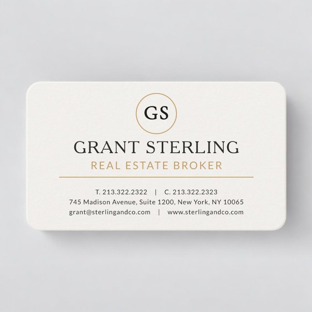Real Estate Broker Professional Business Card (Creator Uploaded)