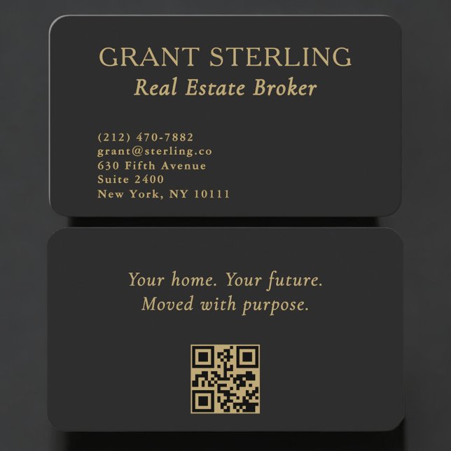Real Estate Broker QR Code Professional Business Card (Creator Uploaded)