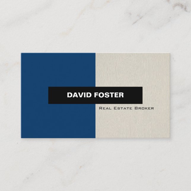 Real Estate Broker - Simple Elegant Stylish Business Card (Front)