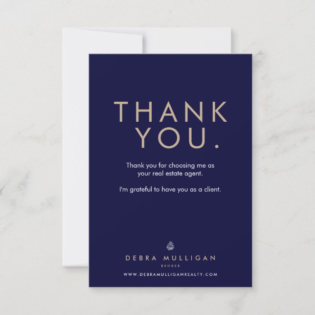 Real Estate Broker Thank You Card (Front)