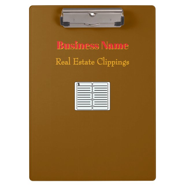 Real Estate Brown  Clipboard (Front)