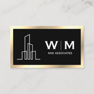 Real Estate Building Icon   Realtor Firm Executive Business Card