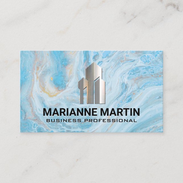 Real Estate Building Logo | Business Professional Business Card (Front)