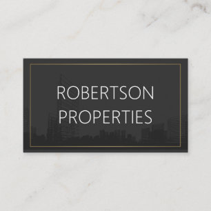 Real Estate Buildings   Wire Frame Background Business Card