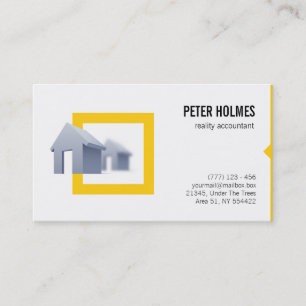 Real estate business card for reality accountant