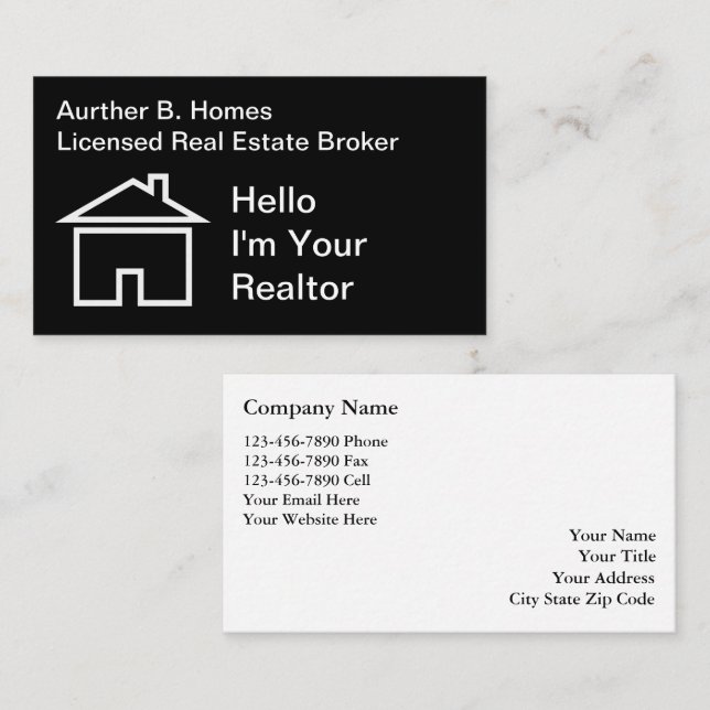 Real Estate Business Cards (Front/Back)