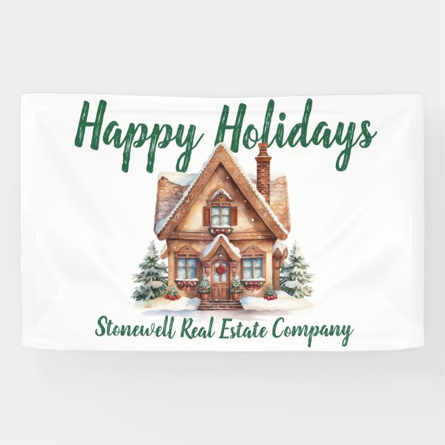 Real Estate Business Christmas Personalised Banner (Horizontal)